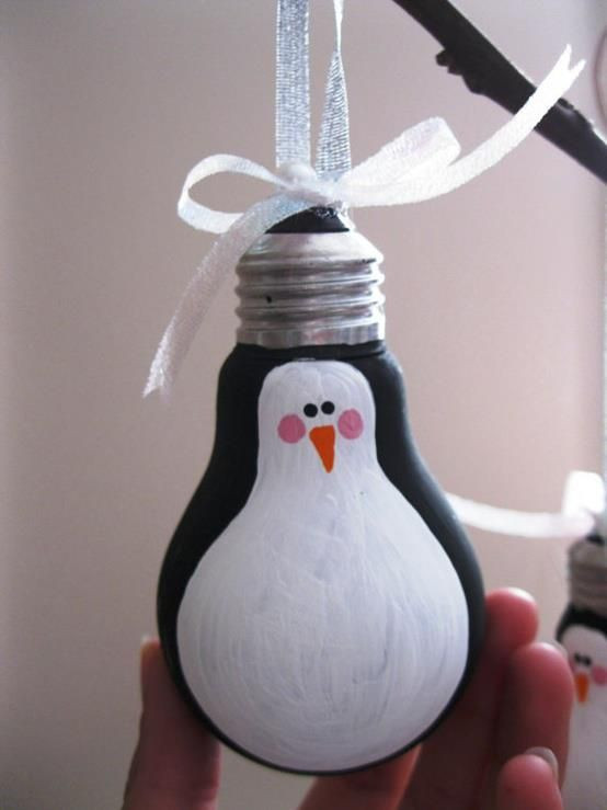 Penguins Gift Ideas
 penguin light bulb ornament Dessert ideas