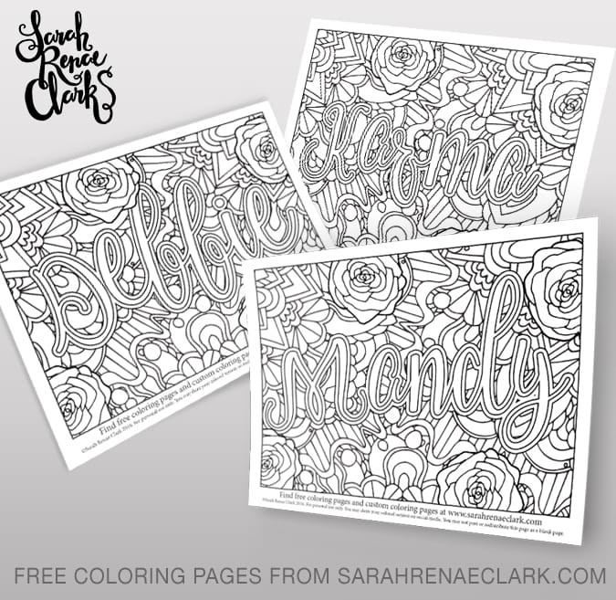 Personalized Coloring Pages
 Free customized name coloring page