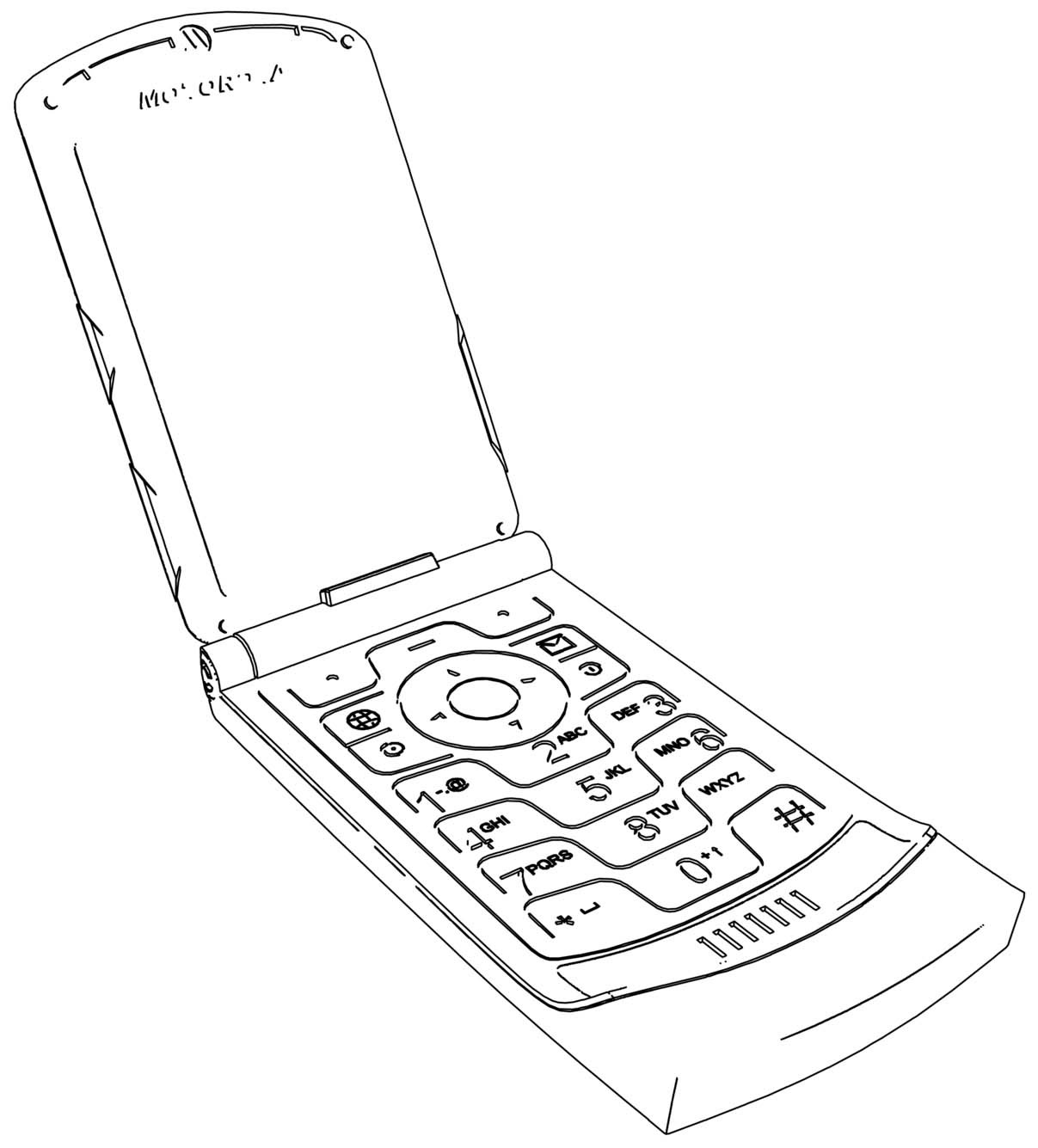 Phone Coloring Pages
 Motorola V3 Phone Coloring Page