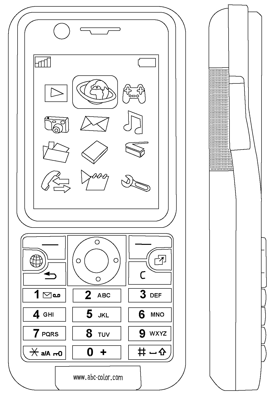 Phone Coloring Pages
 Cell Phone Coloring Pages Coloring Home