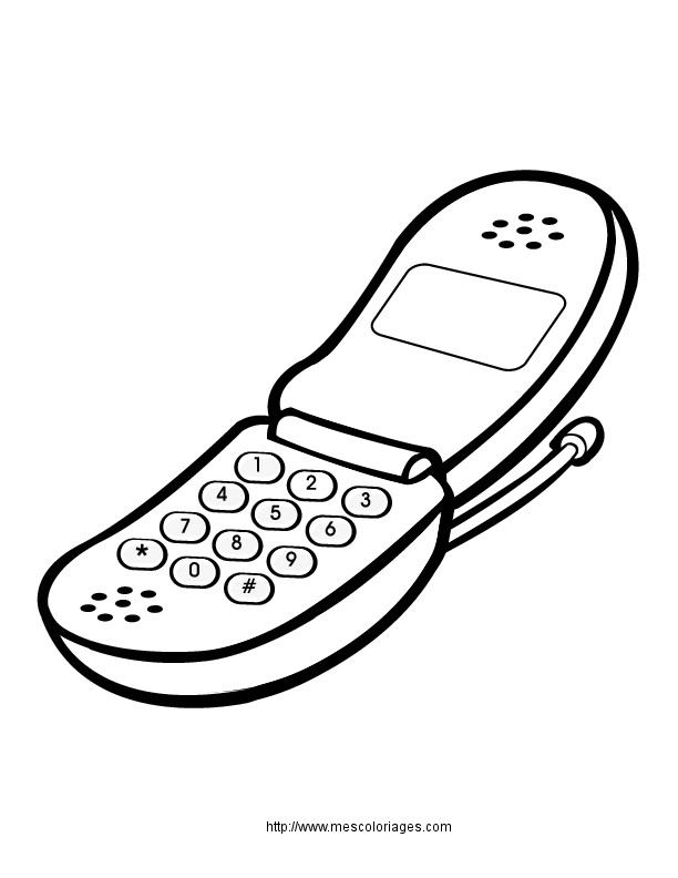 Phone Coloring Pages
 Coloriages d objets Téléphone