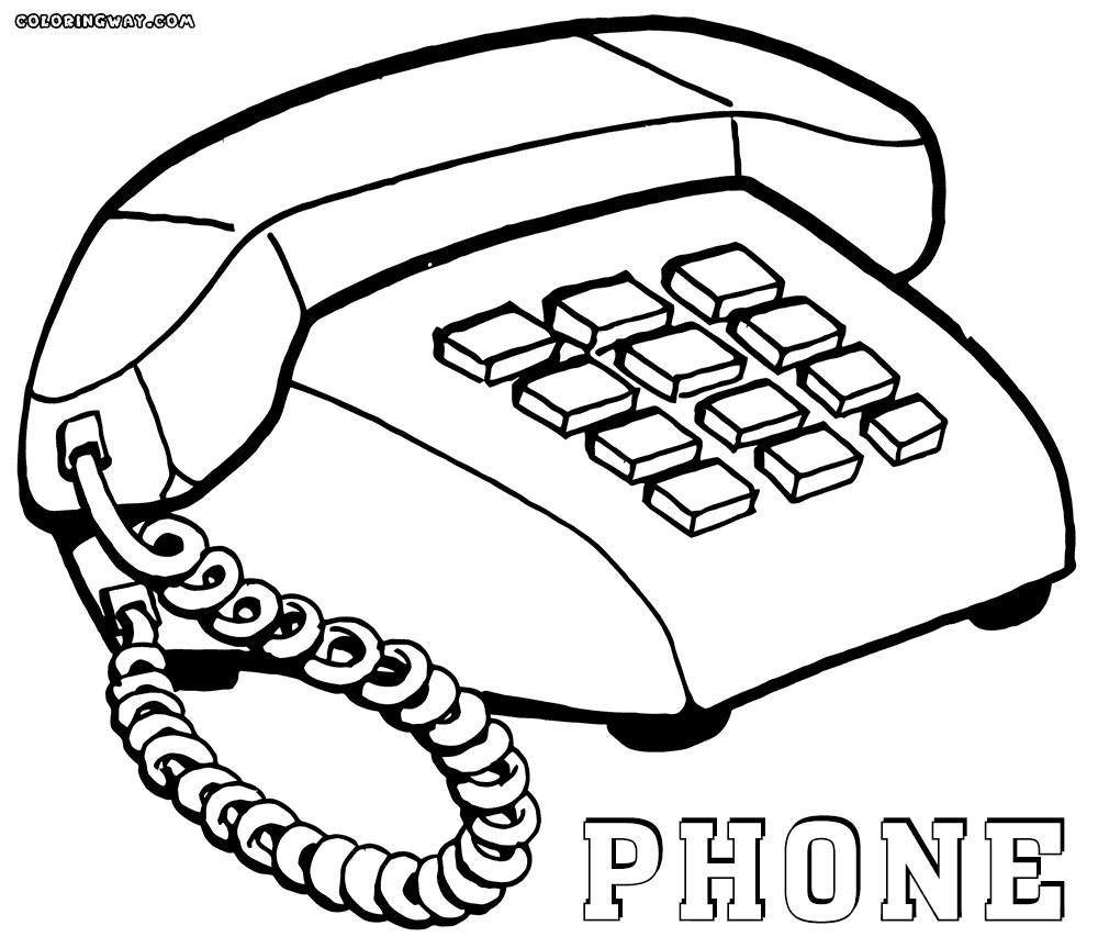 Phone Coloring Pages
 Phone coloring pages