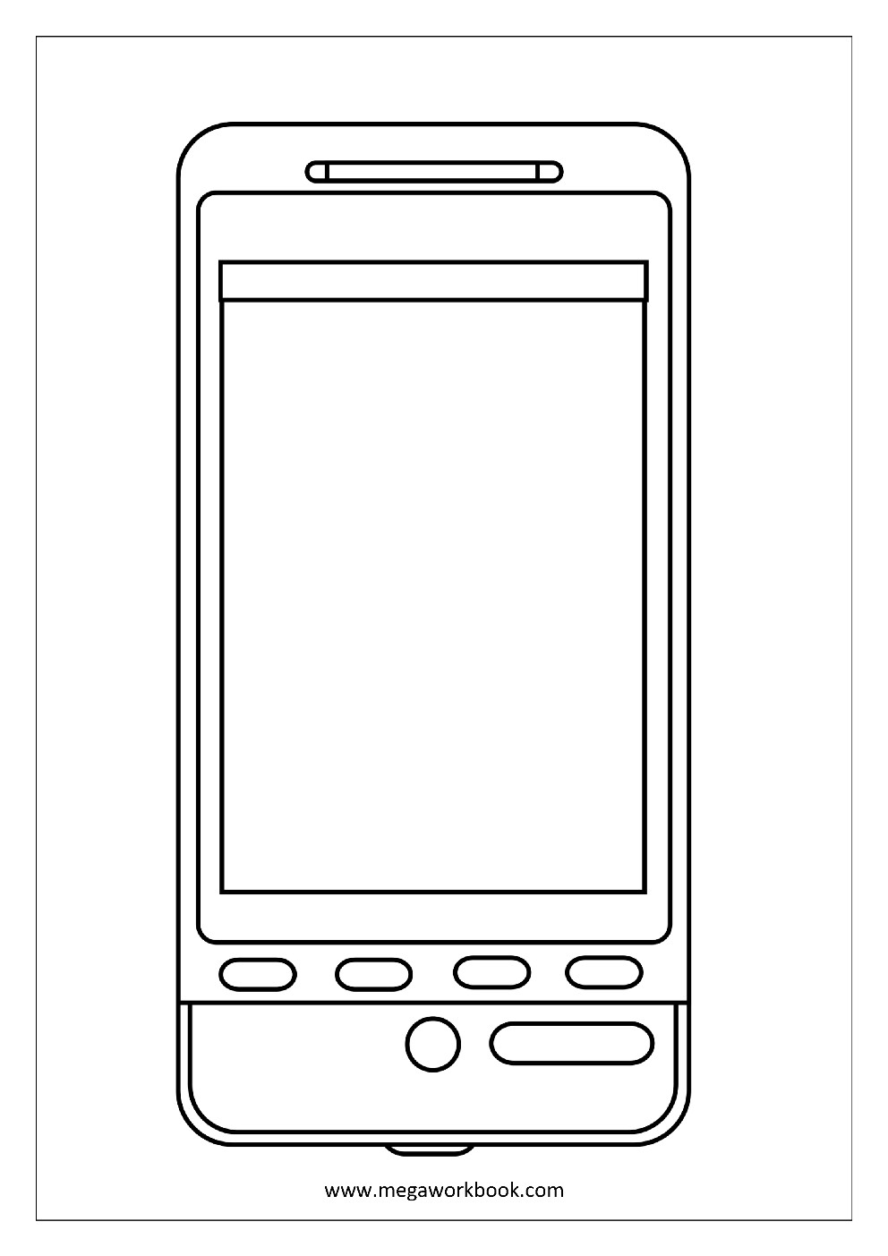 Phone Coloring Pages
 Free Coloring Sheets Miscellaneous MegaWorkbook