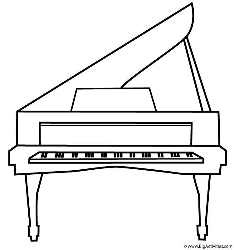 Piano Coloring Pages
 Piano Coloring Page Musical Instruments