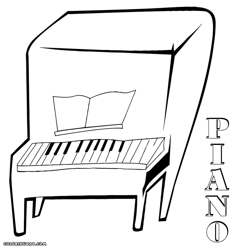 Piano Coloring Pages
 Piano coloring pages