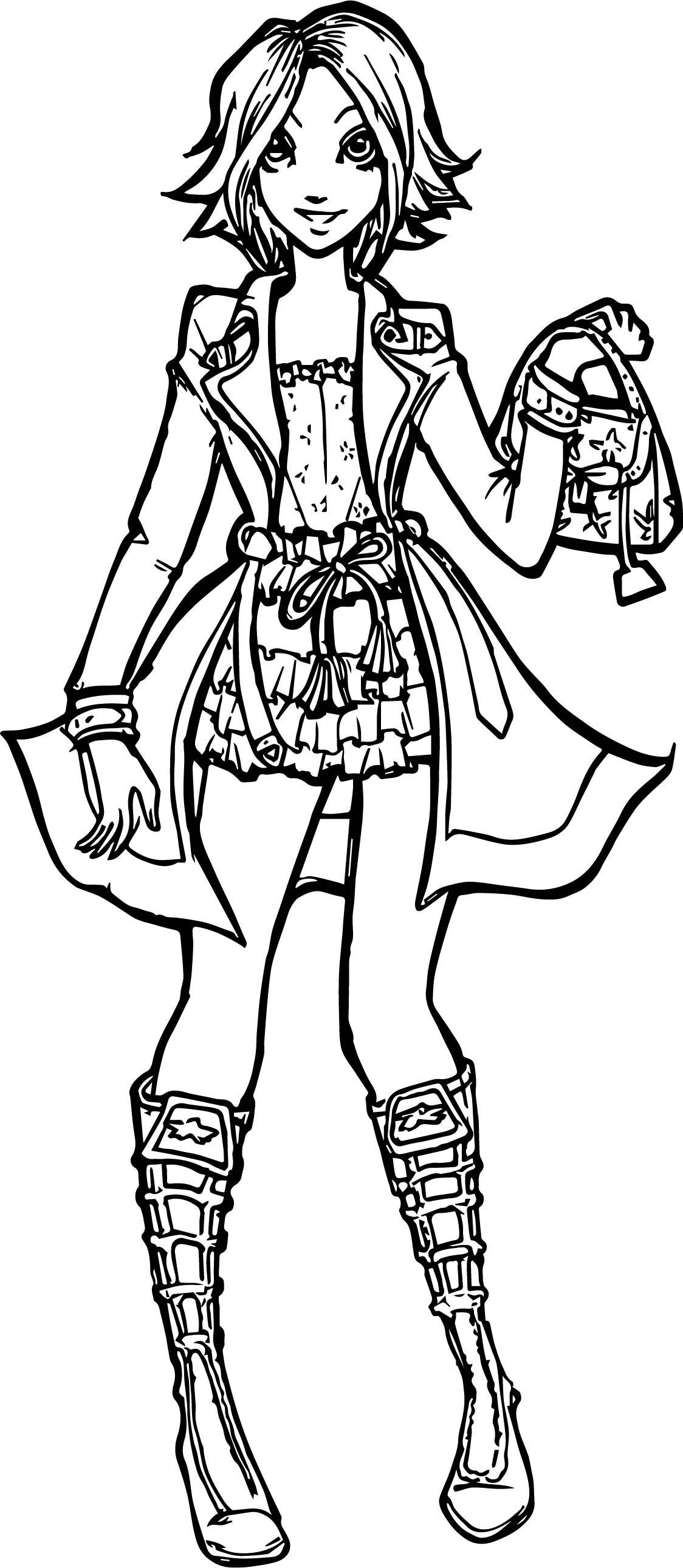 Pictures To Coloring Pages
 Rapunzel Woman Modern Girl Coloring Page