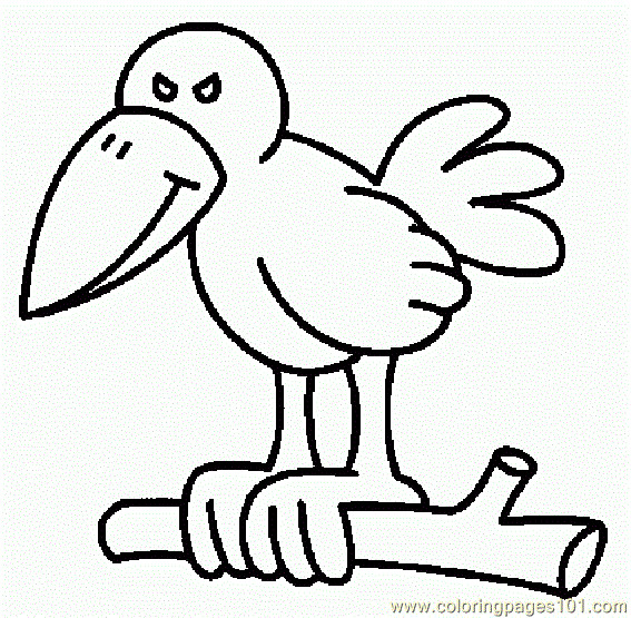 Pictures To Coloring Pages
 Crow stand wood Coloring Page Free Crow Coloring Pages