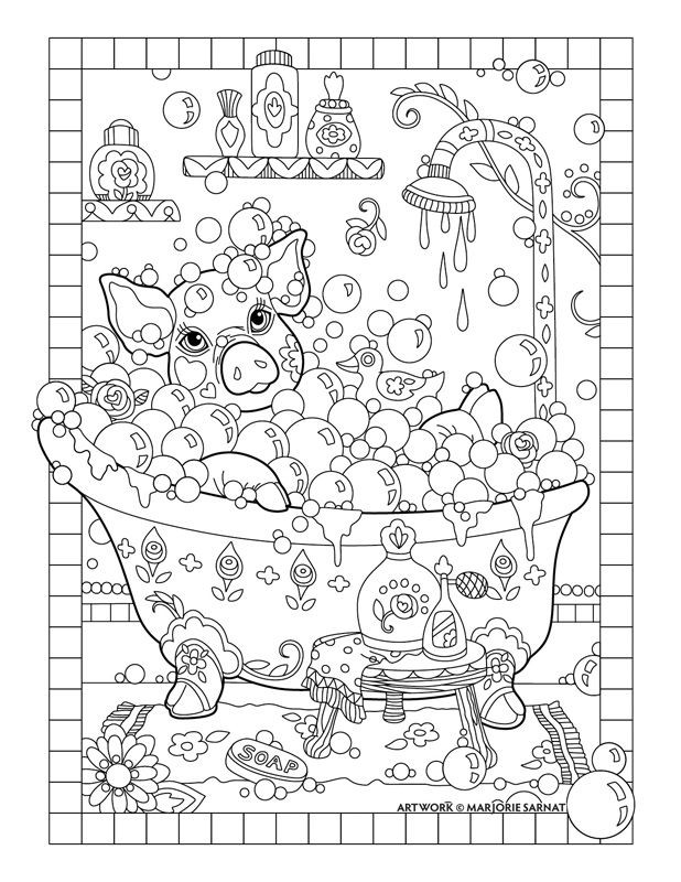 Pig Coloring Pages For Adults
 105 best images about BOERDERIJ kleurplaten on