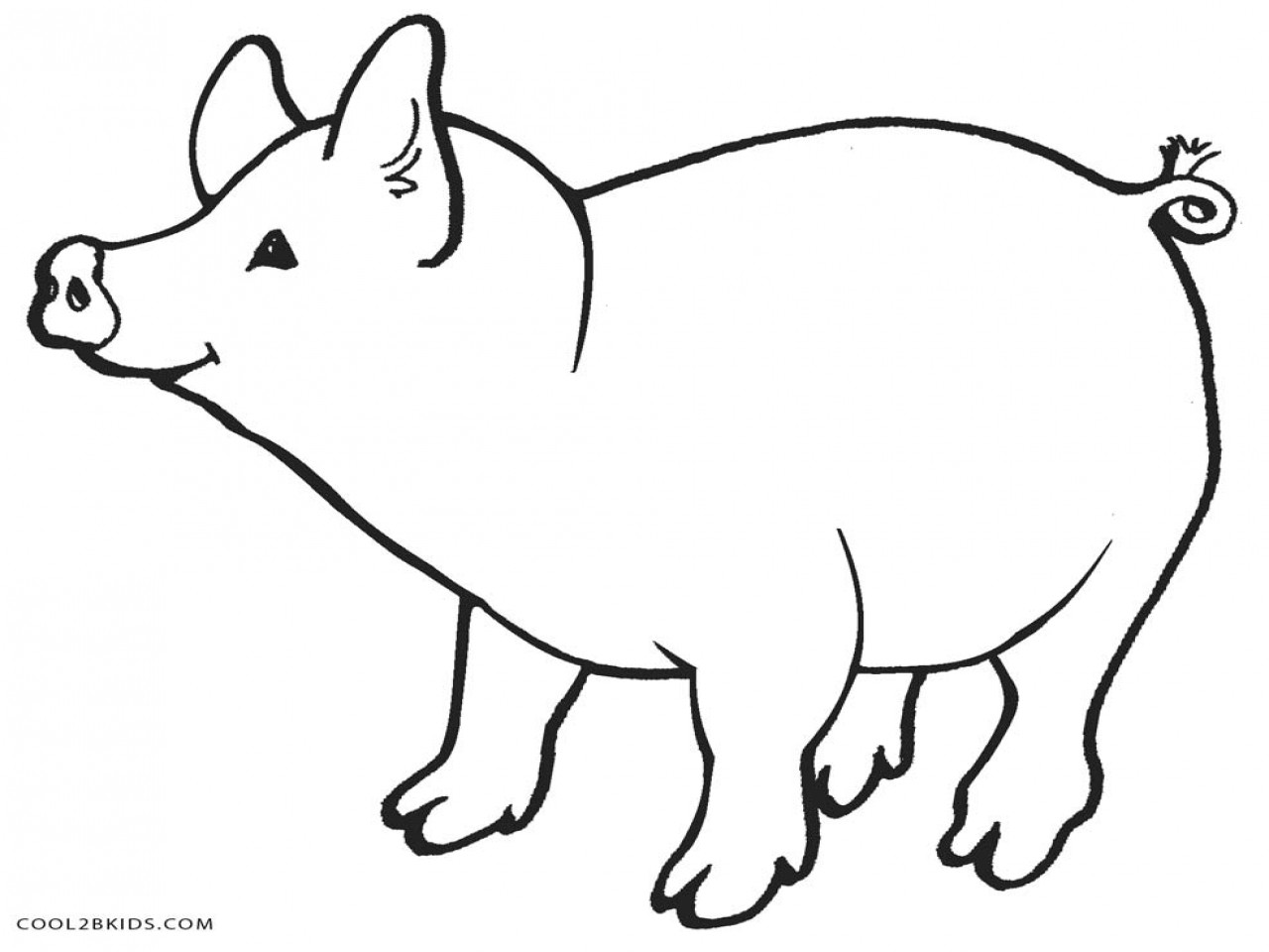 Pigs Coloring Pages
 Cute Pig Coloring Pages Page grig3