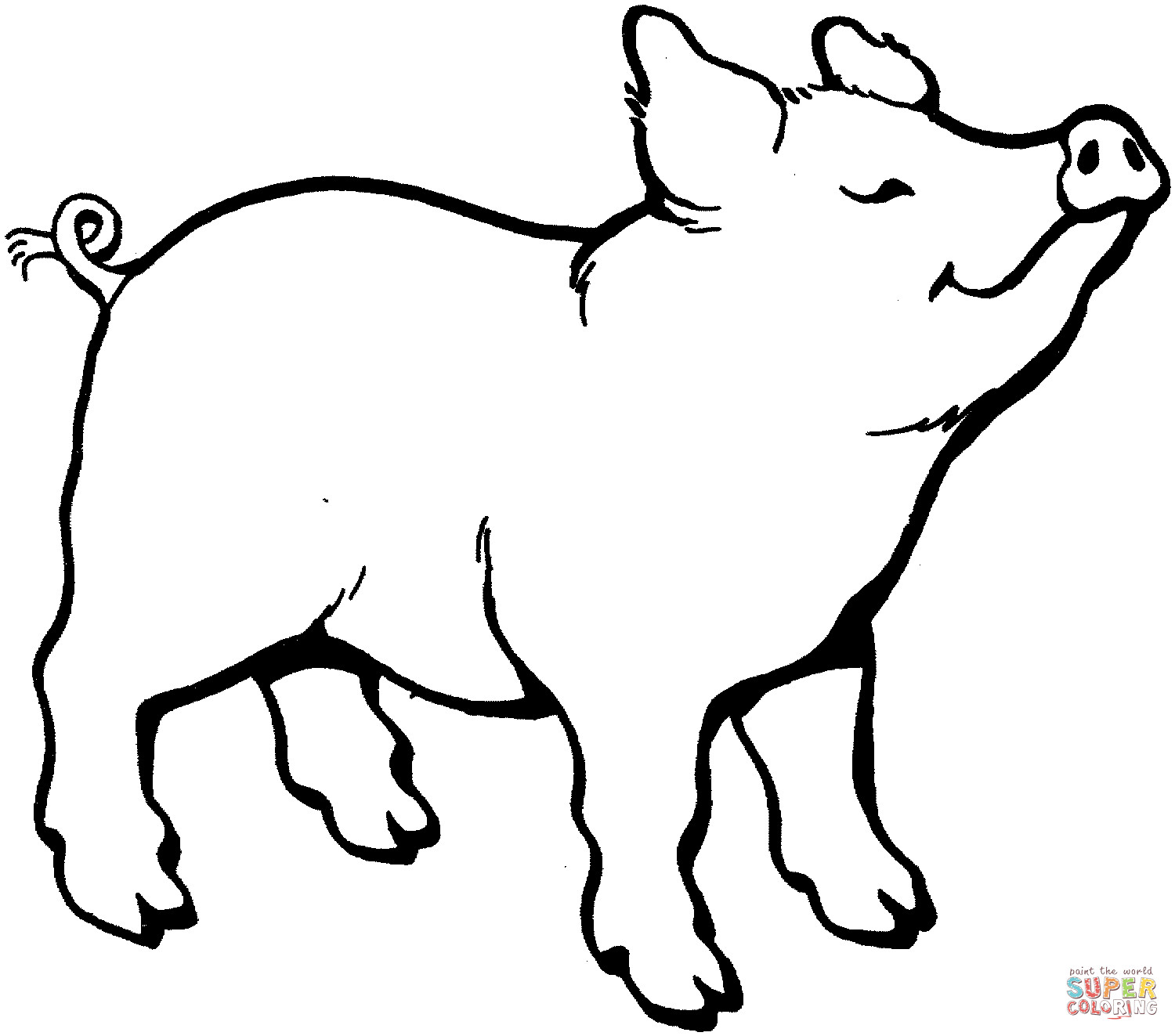 Pigs Coloring Pages
 Pig Smells Something coloring page