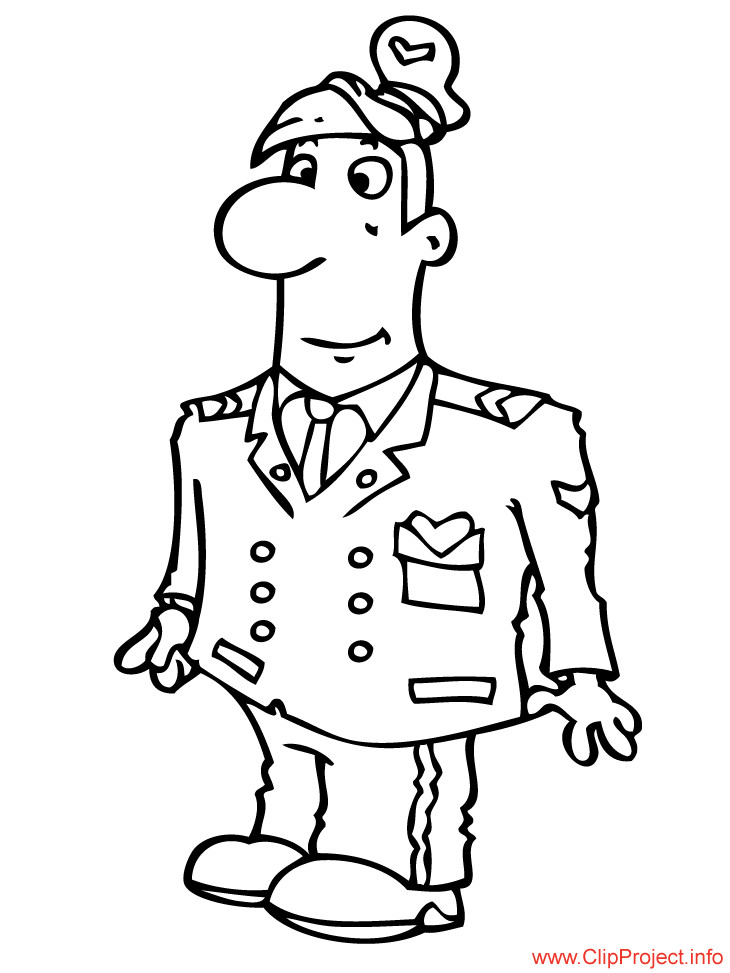 Pilot Coloring Pages For Kids
 Pilot picture to color