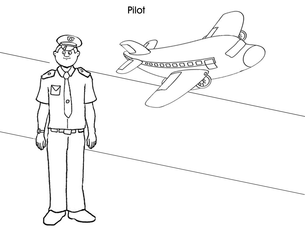 Pilot Coloring Pages For Kids
 Activities For Kids Pilot Colouring Pages