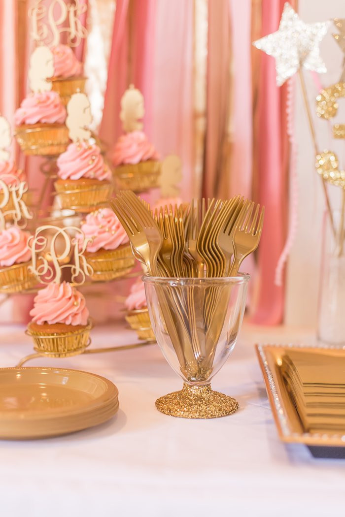 Pink And Gold Birthday Decorations
 Kara s Party Ideas Pink & Gold Princess themed birthday