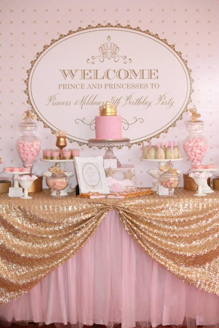 Pink And Gold Birthday Decorations
 Kara s Party Ideas Pink Gold Royal Princess Party Planning