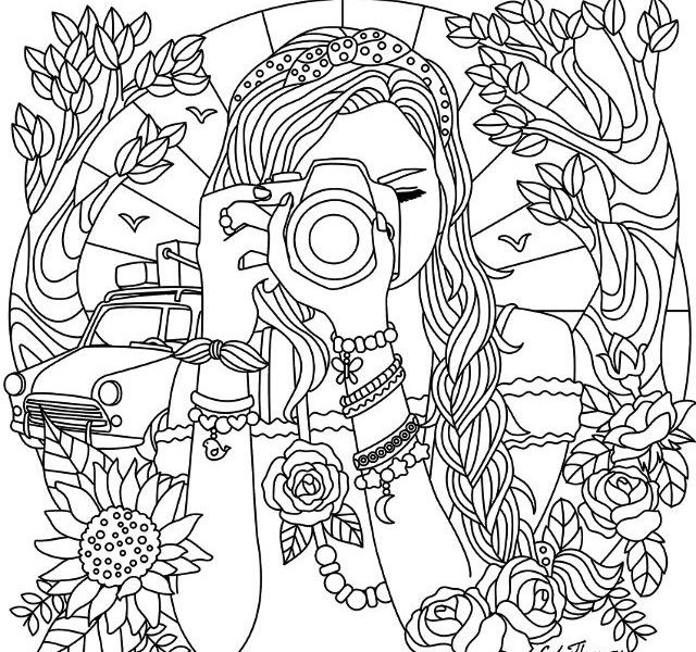 Best ideas about Pink Out Coloring Pages For Teens
. Save or Pin Girl With A Camera Coloring Page Coloring Pages For Adults Now.