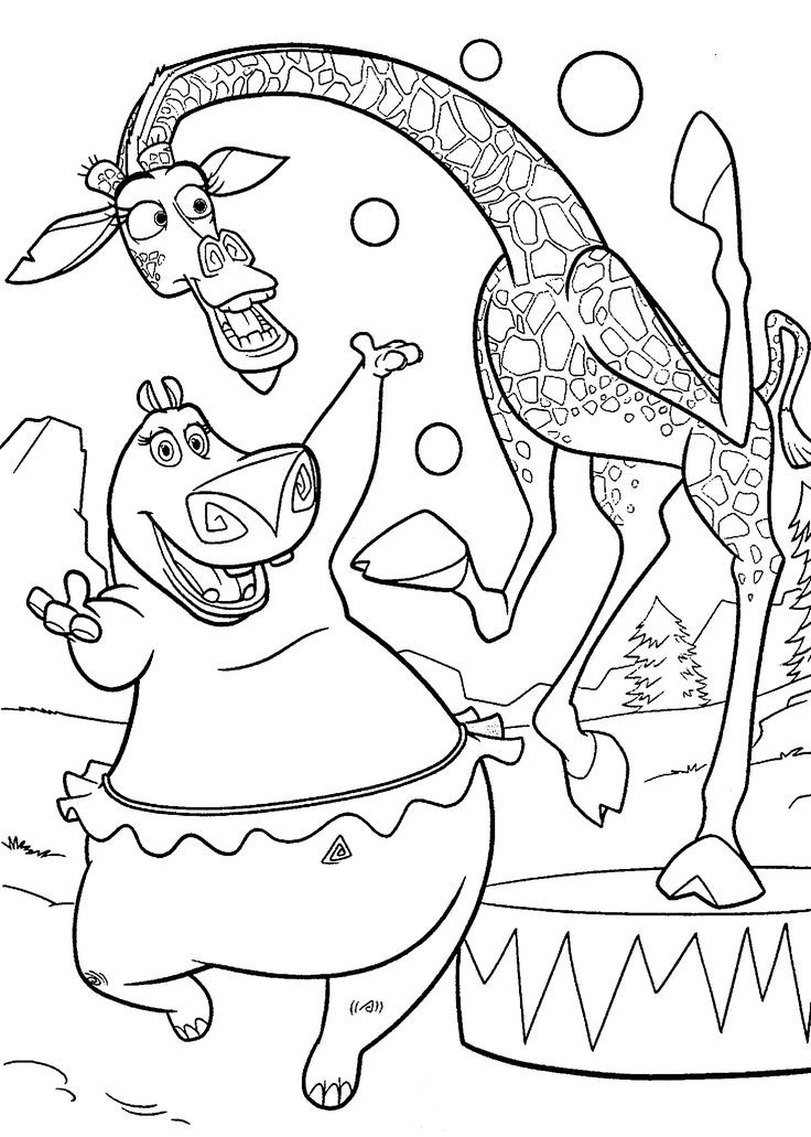 Pinteres Coloring Sheets For Kids
 Gloria Madagascar coloring pages for kids printable free