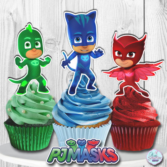 Pj Masks Birthday Cake Walmart
 6 PJ Masks Disney Cakes Toppers PJ Party Mask