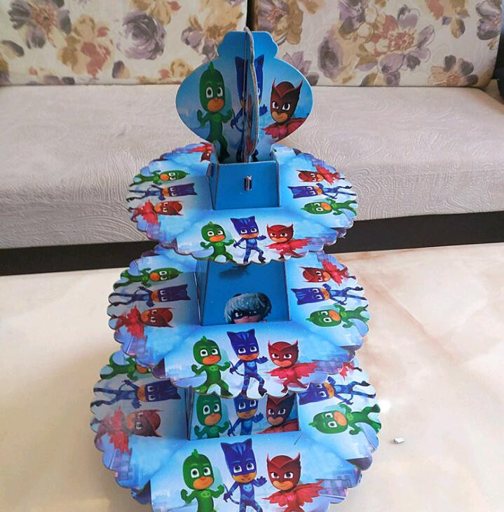 Pj Masks Birthday Cake Walmart
 1pc set PJ masks theme three layer paper cupcake stand for