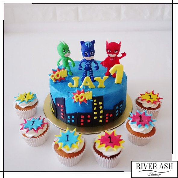 Pj Masks Birthday Cake Walmart
 PJ Mask Cake Cupcakes Bundle PJ Masks Party Singapore