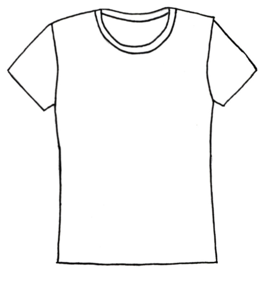 Plain Shirt Coloring Sheets For Girls
 T shirt clip art tshirt clipart cliparts for you Clipartix