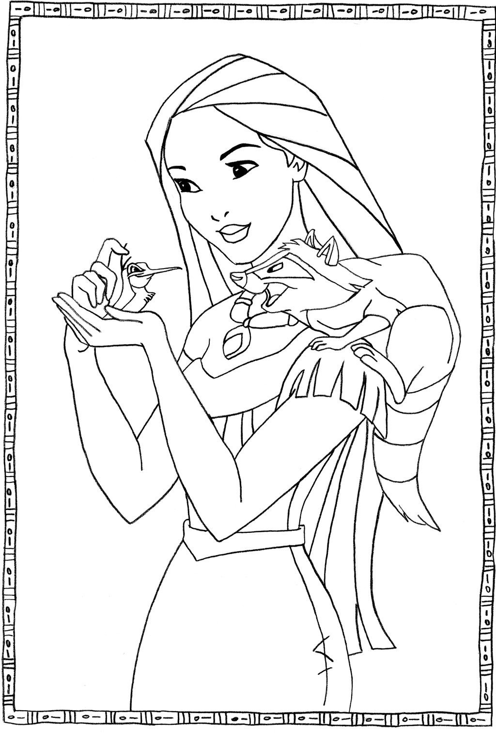 Pocahontas Coloring Pages
 Pocahontas by ChristieBase on DeviantArt