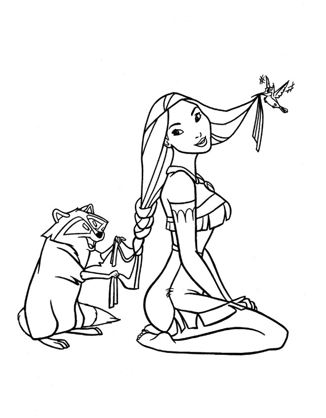 Pocahontas Coloring Pages
 Princesas Disney Dibujos para colorear de "Pocahontas"