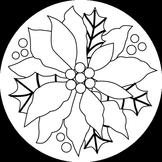 Poinsettias Coloring Pages
 Dibujo de la flor de poinsettia para colorear e imprimir