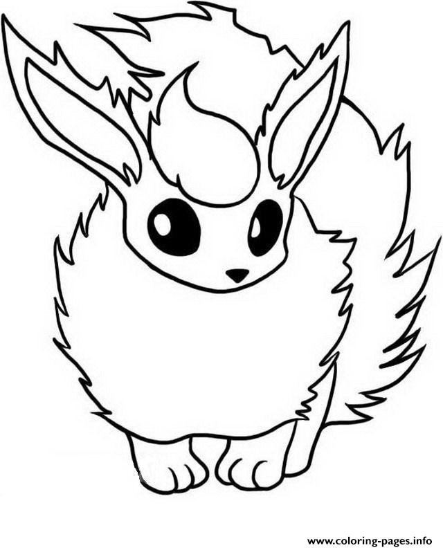 Pokemon Coloring Pages Eevee Evolutions
 Flareon Eevee Pokemon Evolutions Coloring Pages Printable