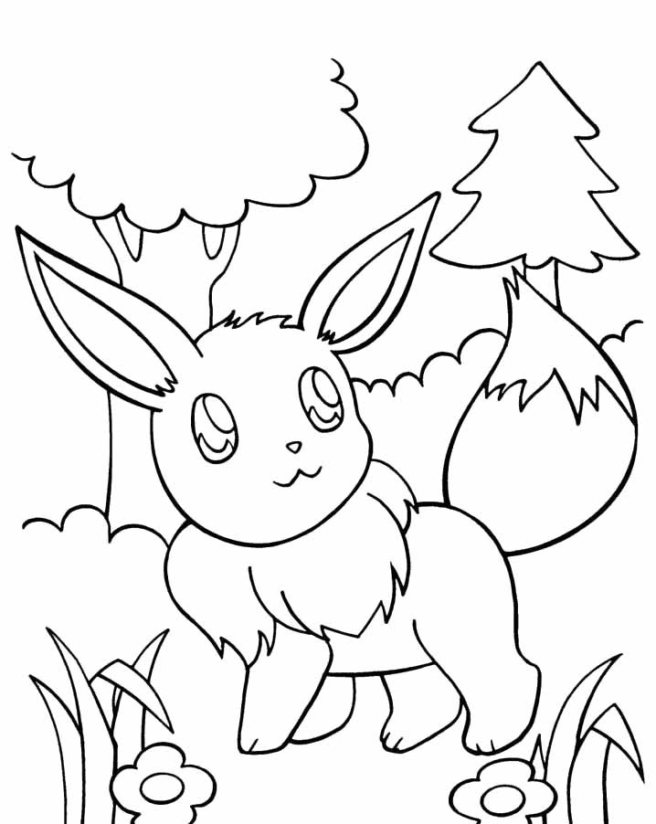 Pokemon Coloring Pages Eevee Evolutions
 Pokemon Eevee AZ Coloring Pages Coloring Page
