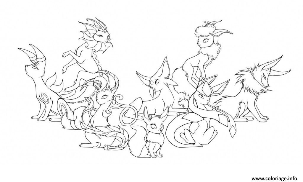 Pokemon Coloring Pages Eevee Evolutions
 Coloriage Pokemon Eevee Evolutions Mega dessin