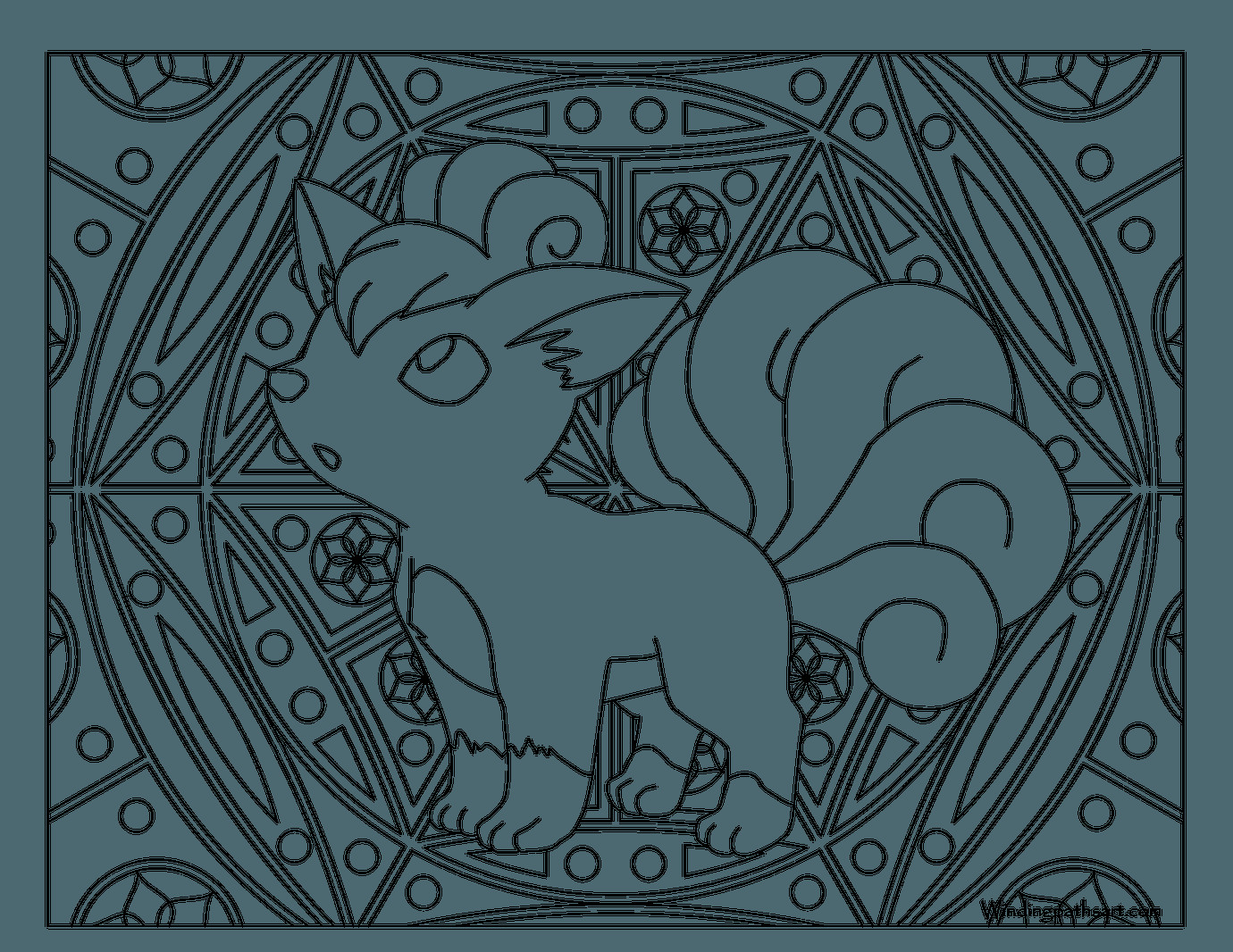 Pokemon Coloring Pages For Adults
 Adult Pokemon Coloring Page Vulpix