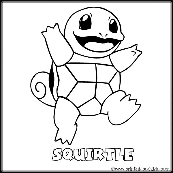 Pokemon Squirtle Coloring Pages
 Squirtle Free Colouring Pages