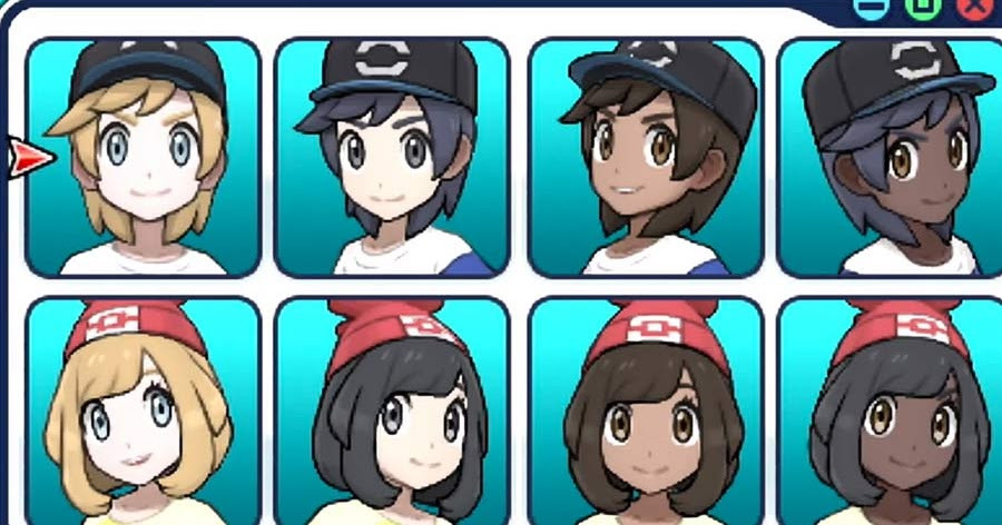 Pokemon Sun Male Hairstyles
 Pokémon Sun and Moon Hairstyles