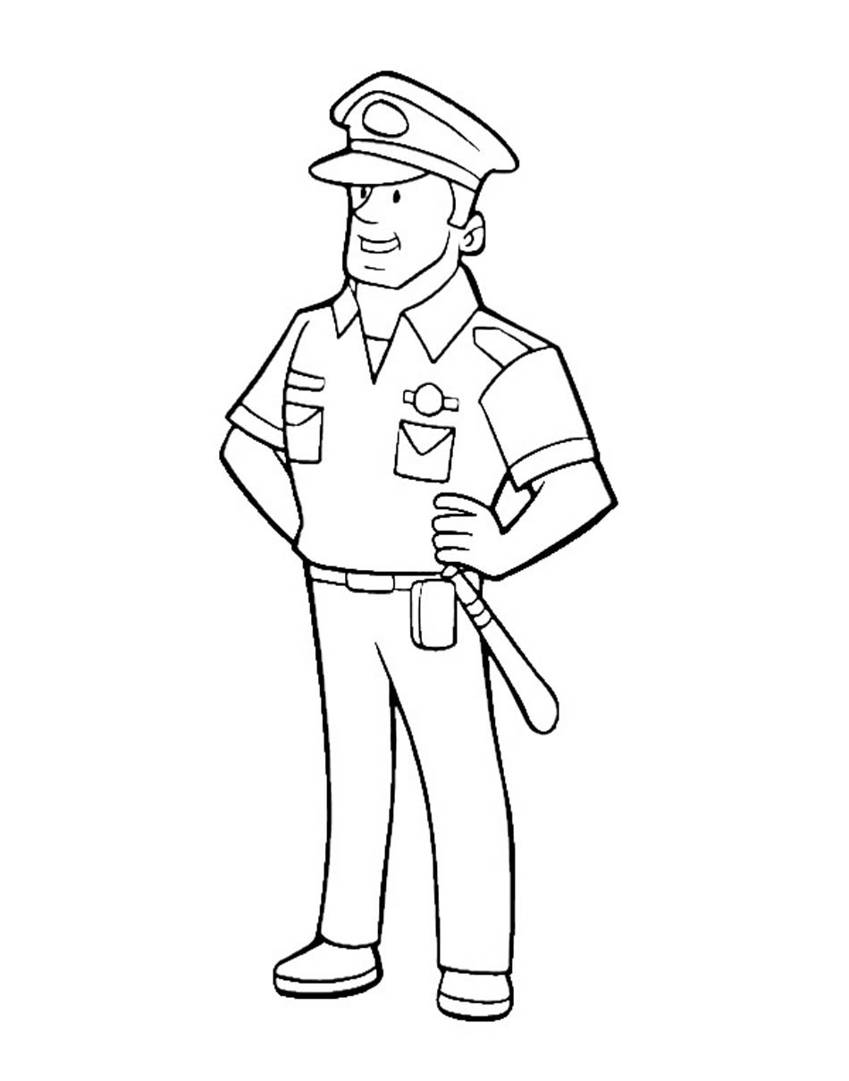 Police Officer Coloring Pages
 Free Printable Policeman Coloring Pages For Kids