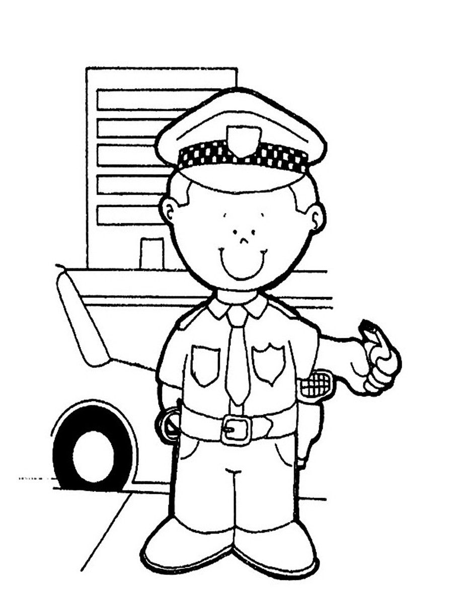 Police Officer Coloring Pages
 Free Printable Policeman Coloring Pages For Kids