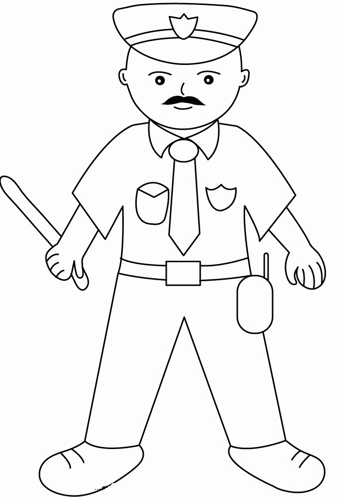 Police Officer Coloring Pages
 Police ficer Coloring Pages For Kids AZ Coloring Pages
