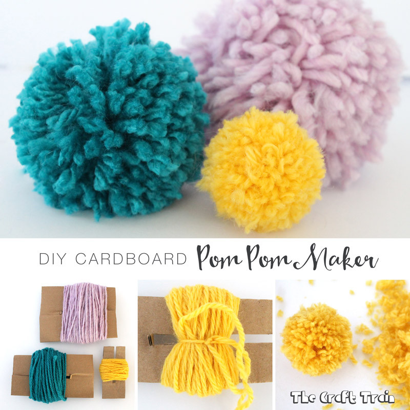 Pom Pom Maker DIY
 DIY cardboard pom pom maker