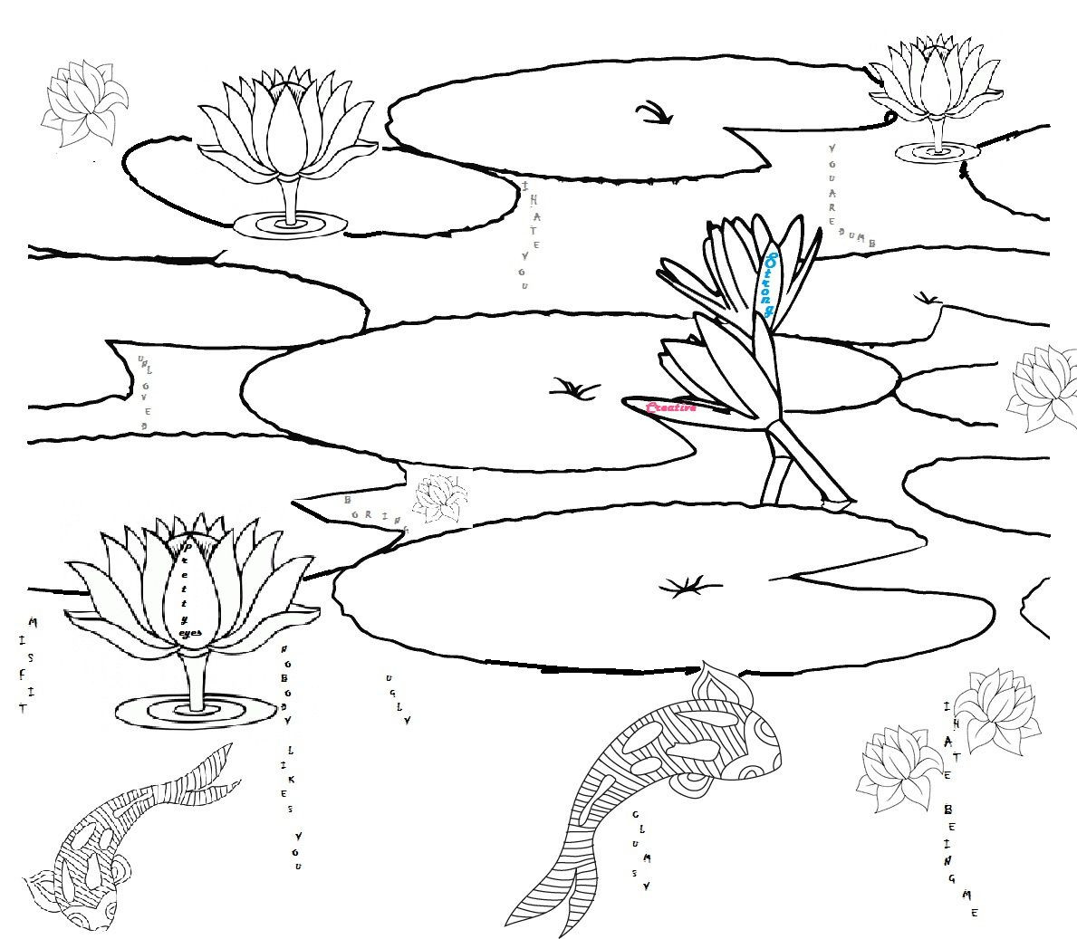 Ponds Coloring Pages
 Printable Pond Habitat Coloring Page ponds
