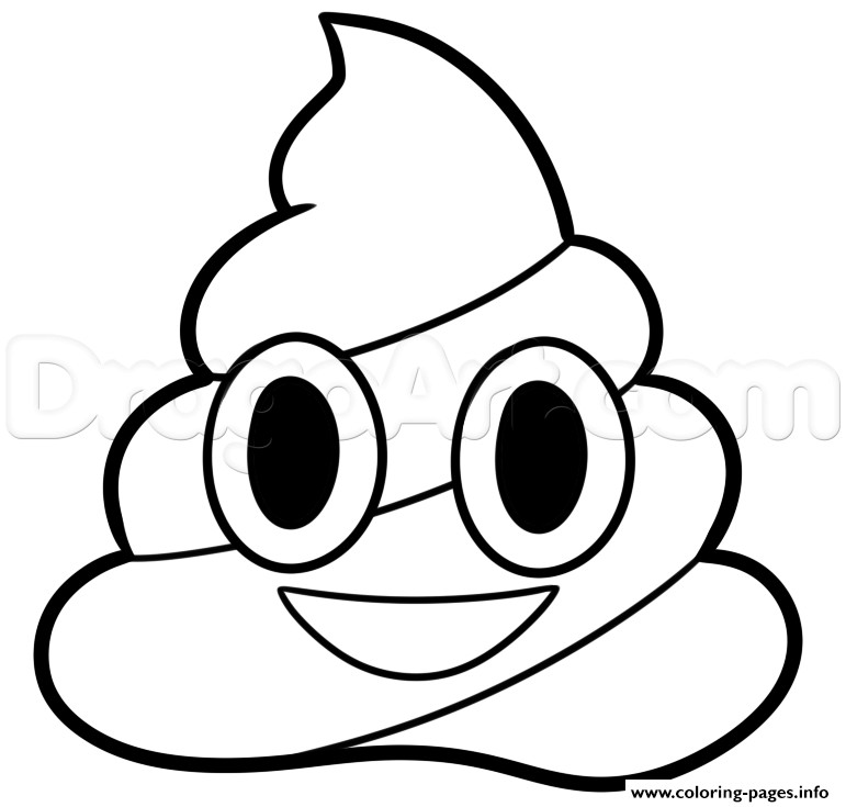 Poop Coloring Pages
 Poop Emoji Coloring Page AZ Coloring Pages