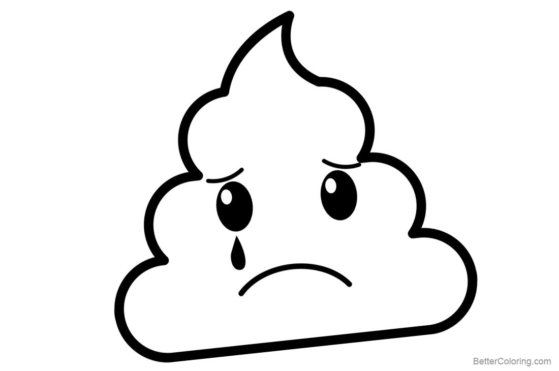 Poop Coloring Pages
 Sad Poop Emoji Coloring Pages Free Printable Coloring Pages
