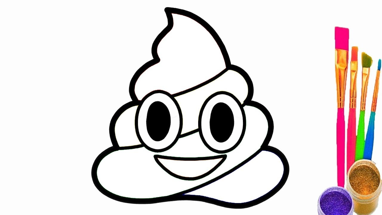 Poop Coloring Pages
 How to Draw Poop Coloring Pages for Kid Children Drawing
