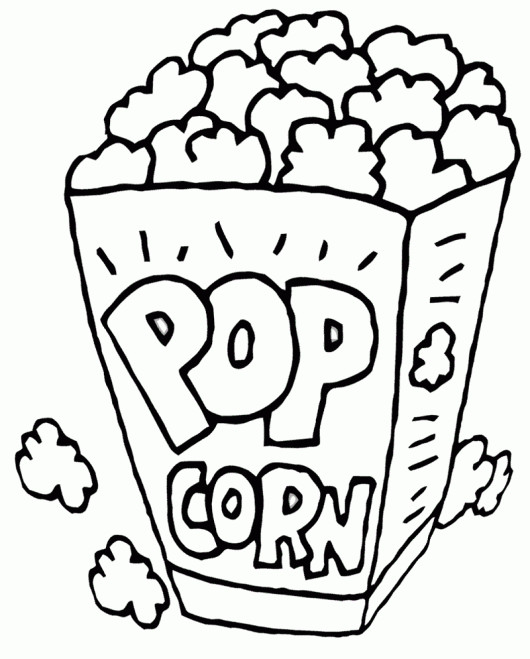 Popcorn Coloring Pages
 Healthiest Snack Popcorn Coloring Pages Coloring Pages