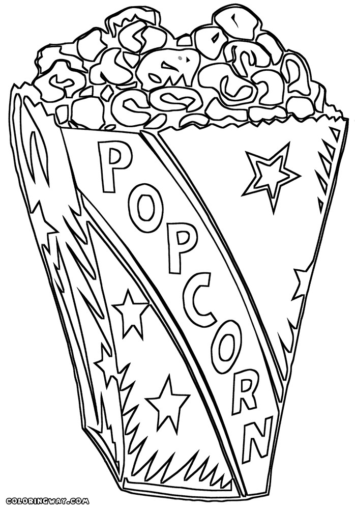 Popcorn Coloring Pages
 Popcorn coloring pages