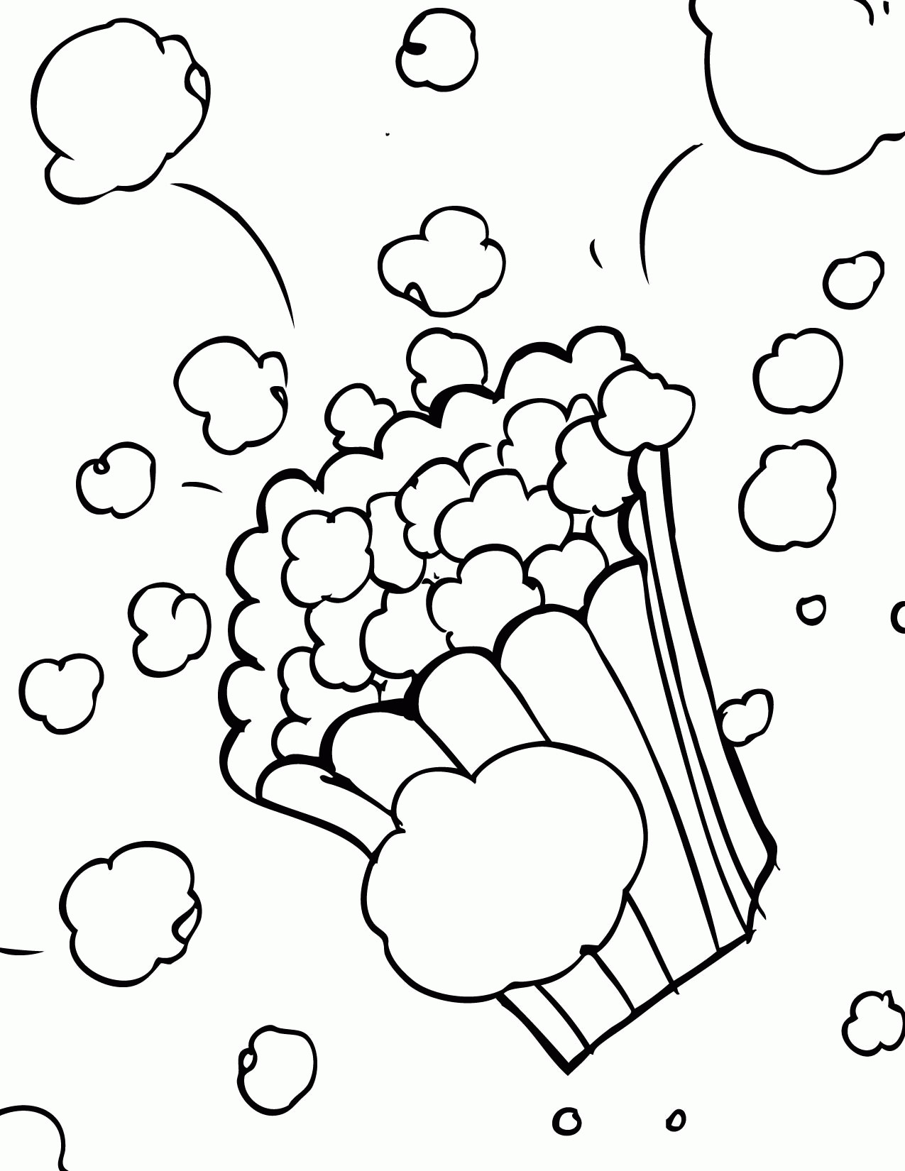 Popcorn Coloring Pages
 Popcorn Coloring Page Coloring Home