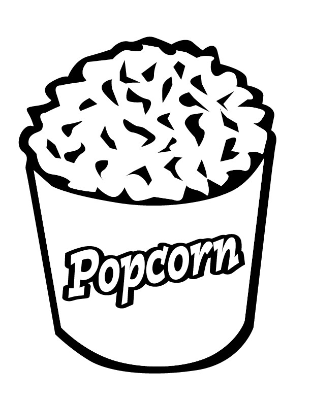 Popcorn Coloring Pages
 Picture Popcorn Cliparts