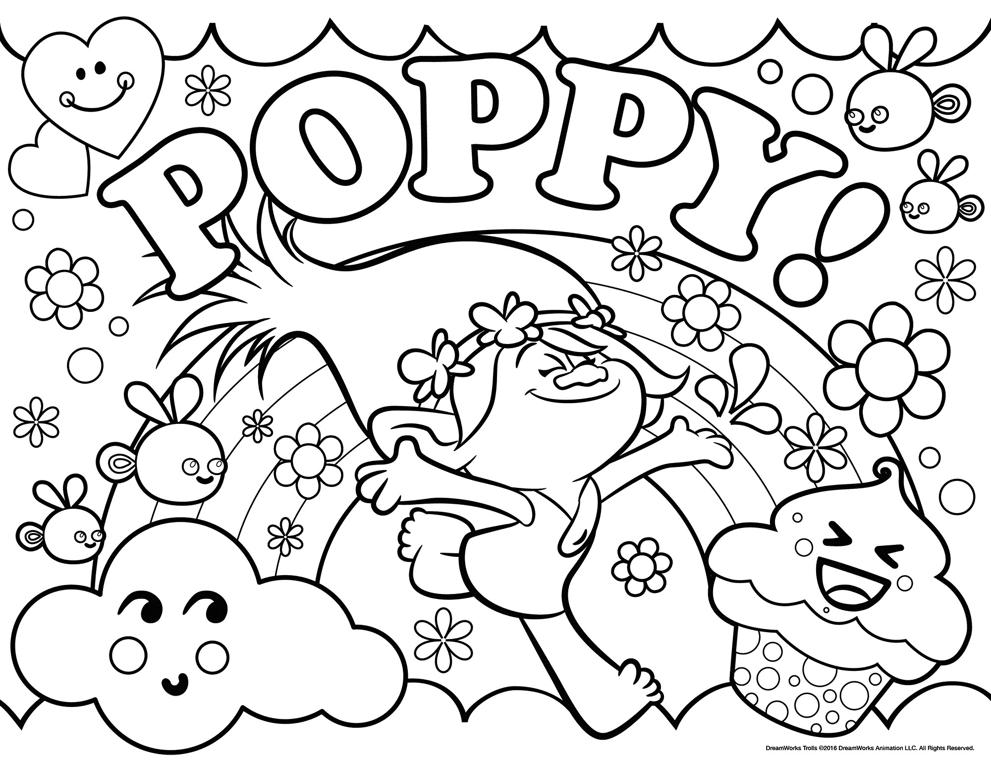 Poppy Trolls Coloring Pages
 Trolls Movie Coloring Pages Best Coloring Pages For Kids
