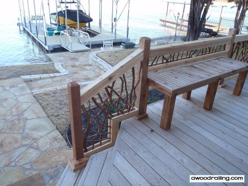 Best ideas about Porch Stair Railing
. Save or Pin Deck Railing for Texas Lake House Hot Tub Built in Now.