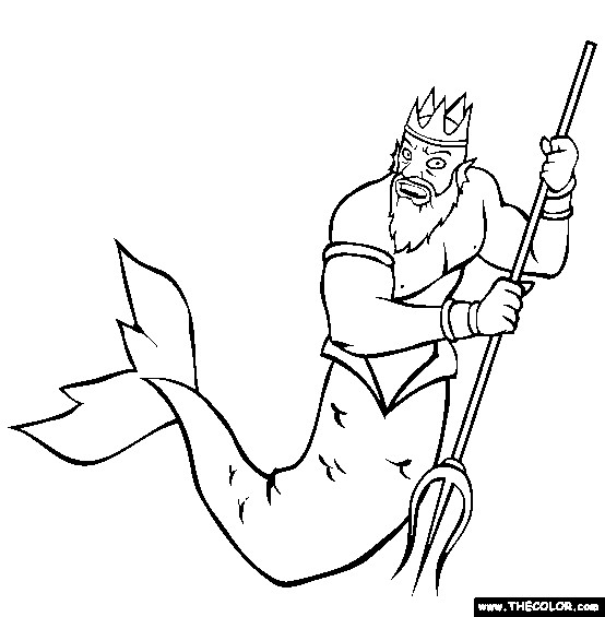 Poseidon Coloring Pages
 Free line Coloring Pages TheColor