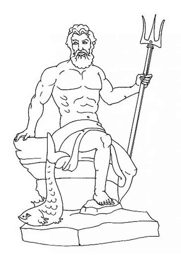 Poseidon Coloring Pages
 Poseidon from Greek Gods and Goddesses Coloring Page NetArt