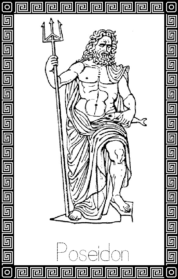 Poseidon Coloring Pages
 Stella Australis Australian Pagan Information